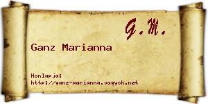 Ganz Marianna névjegykártya
